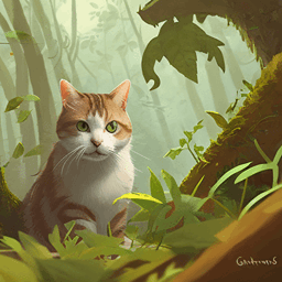 Pet Jungle Painting AI avatar/profile picture for cats